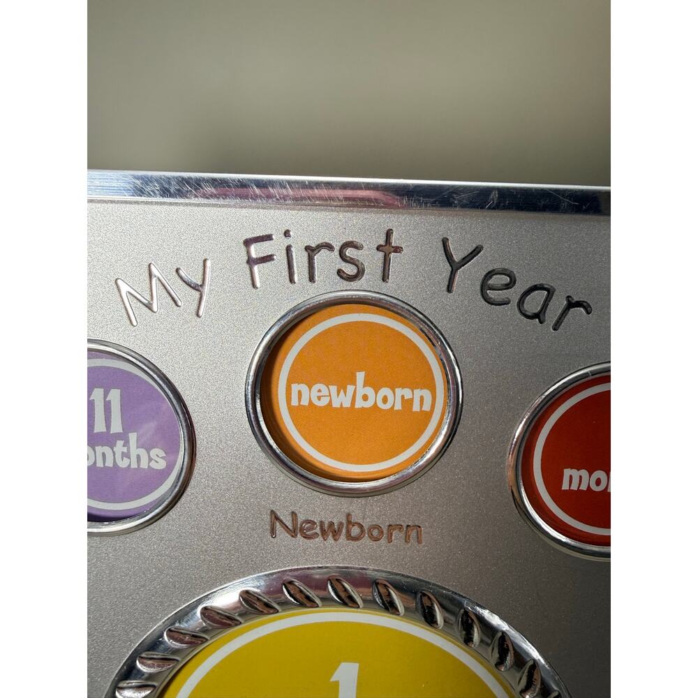 “My First Year" silver-plated baby photo keepsake frame. Great Gift - Picture 10 of 10